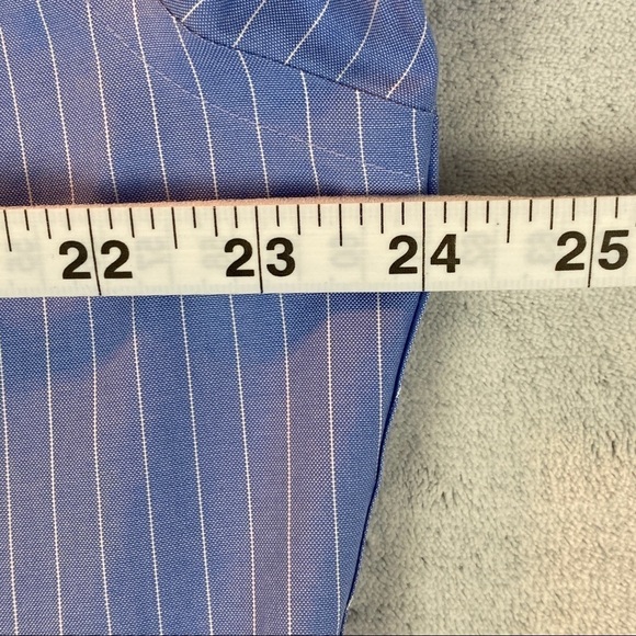 Lands End Pinpoint Oxford Shirt No-Iron Cotton Sz 16.5 - Picture 9 of 14